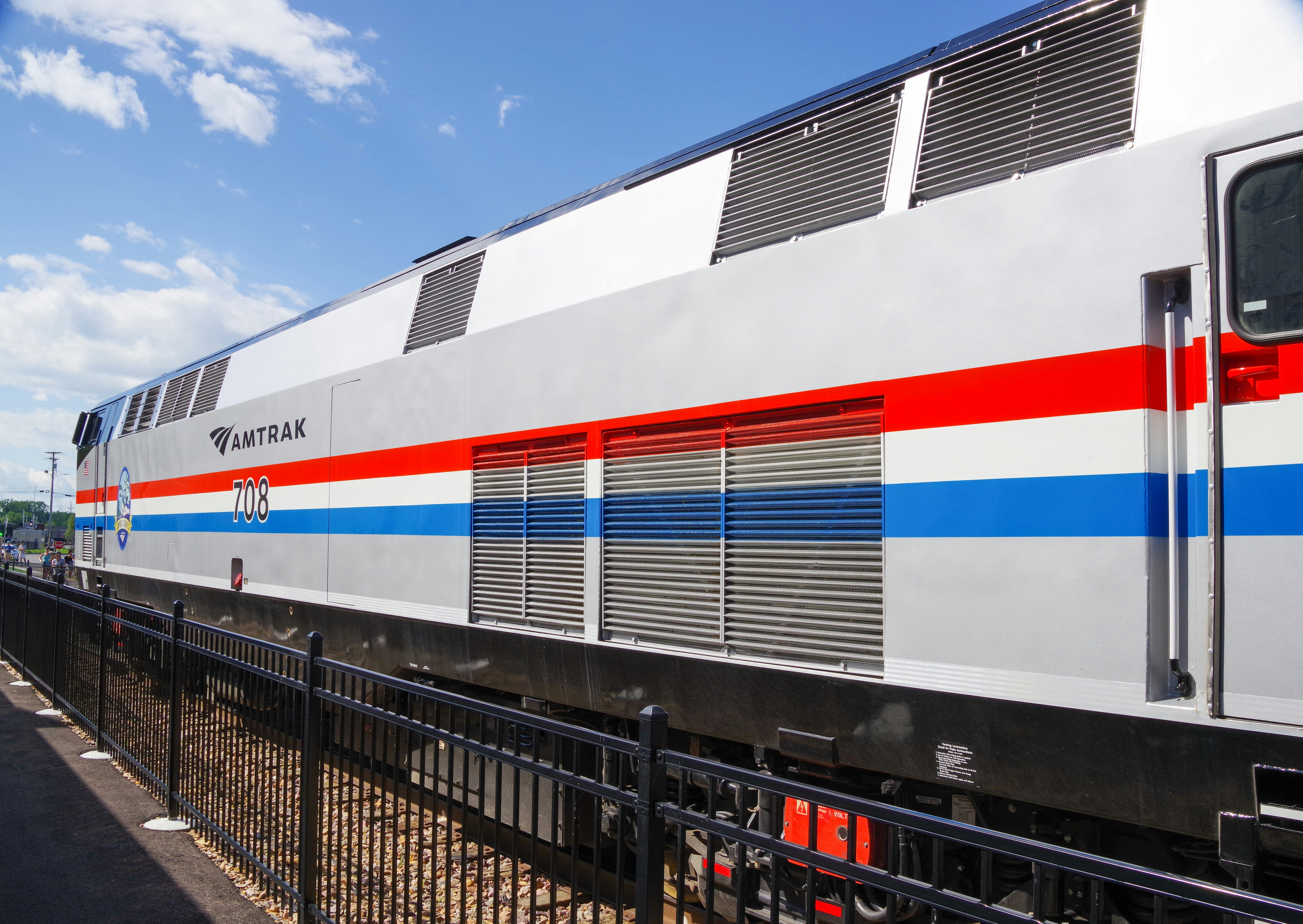 Train Reservation Desk red white blue train